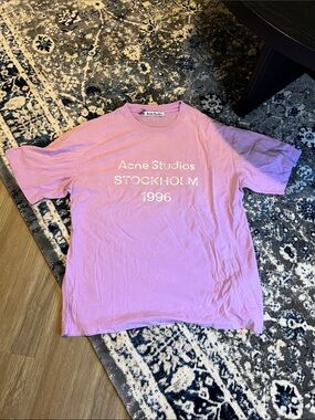 Acne Studios Pink Logo T-Shirt